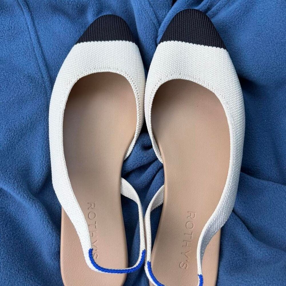 Rothy-s Women's Blue and White Ballet-shoes